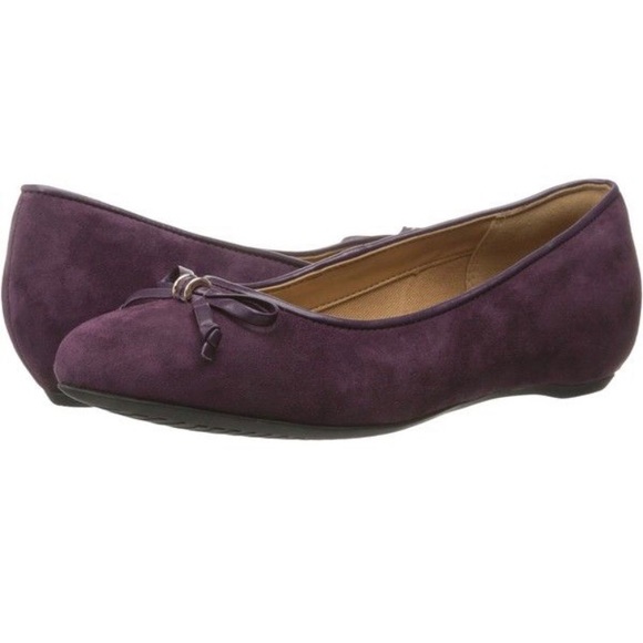 clarks flats purple
